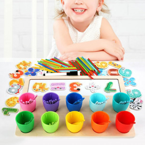 Joc educativ 5 in 1 de clasificare, numarare, calcule si scris