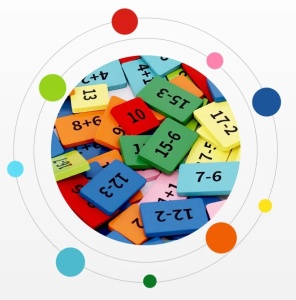 Joc educativ din lemn cu numere si calcule matematice simple, 110 piese