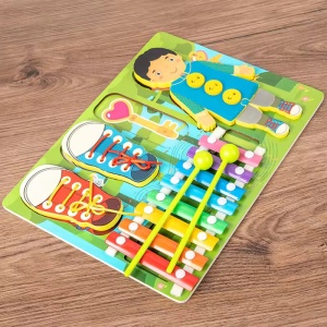 Joc educativ multifunctional 3 in 1, Xilofon snuruit si asocieri