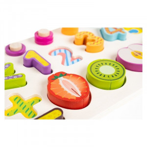 Joc logaritmic 4 in 1, asociere, numarare, sortare si feliat fructe