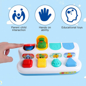 Jucarie interactiva bebelusi, vehicule, Pop-it-up, Huanger