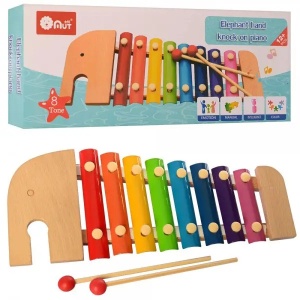 Jucarie muzicala Xilofon cu 8 note, 2 bete, Elefantel