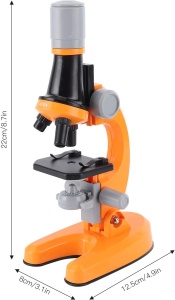 Microscop pentru copii, STEM, marire pana la 1200x - Portocaliu