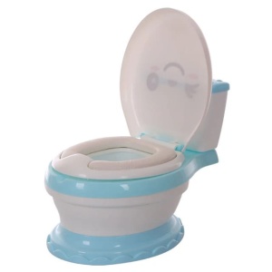 Olita muzicala 3 in 1 pentru copii, design realist tip toaleta, 1-6 ani, albastru