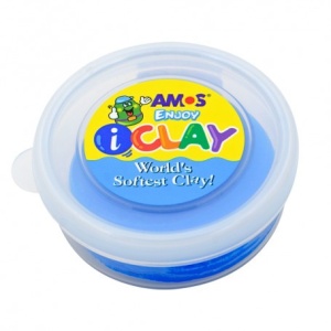 Plastilina iClay 18g, recipient inclus, Amos, Albastru