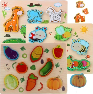 Puzzle incastru cu piese mari imagine asociere