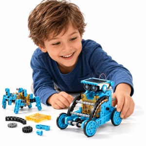 Robot solar STEM 12 in 1 – Set de constructie cu 12 modele de roboti - Img 5