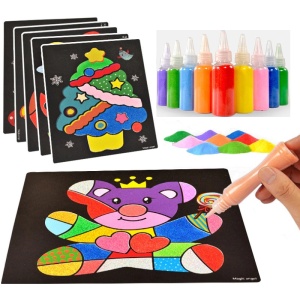 Set 26 planse pictura cu nisip colorat, accesorii incluse