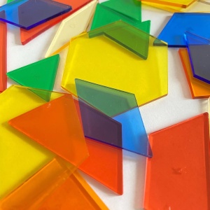 Set 36 forme geometrice transparente, 5 cm