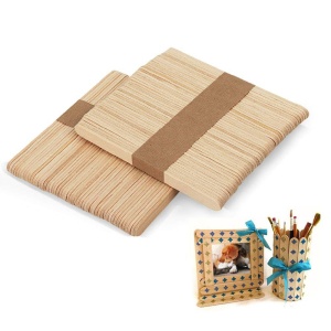 Set 50 betisoare natur din lemn, activitati craft, 11.5 cm