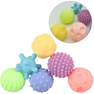 Set 6 mingiute senzoriale moi pentru bebelusi, Forme si texturi diferite