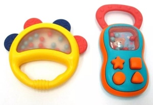 Set 6 jucarii interactive, senzoriale si zornaitoare pentru bebelusi, Kids Melody