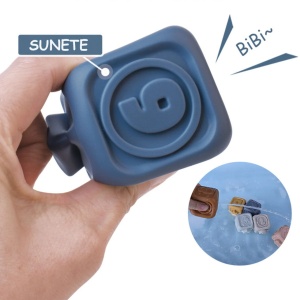 Set de joaca 2 in 1 cuburi moi si inele de stivuire, Ursulet