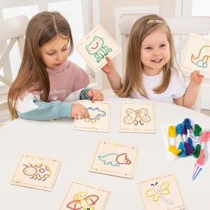 Set de snuruit cu 4 placi din lemn - Broscuta si insecte - Img 6