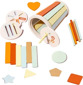 Set de sortare forme si culori in pahar- Pastel