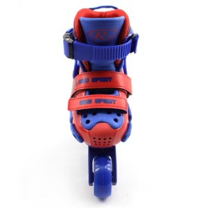 Set role reglabile copii si echipament protectie, roti silicon, marime ajustabila 29-33, Albastru