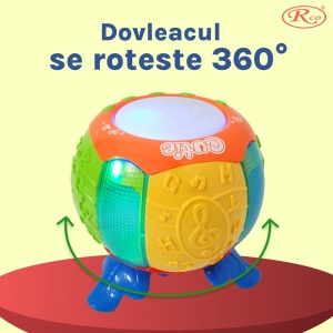 Toba interactiva cu lumini, sunete si functie rotire, Dovlecel