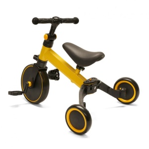 Tricicleta evolutiva 3 in 1 cu si fara pedale, 1-4 ani, galben - Img 8