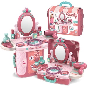 Valiza de machiaj 3 in 1 cu Accesorii, Oglinda si Sunete