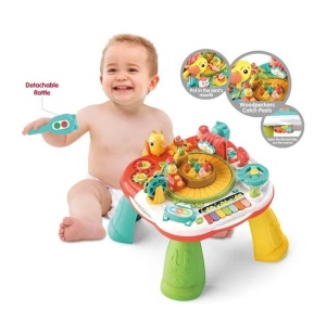 Centru de activitati 2 in 1 masuta si panou cu lumini si sunete