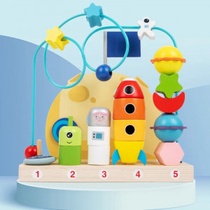 Circuit Montessori 2 in 1 din Lemn, Galaxy