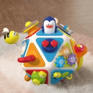 Cub cu activitati 20 in 1 - Busy Toy cu animale, mecanisme interactive si jocuri senzoriale - Img 4