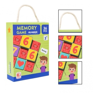 Joc de memorie si asociere cu numere, 36 piese