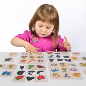 Joc educativ de asociere cu umbre, 36 piese