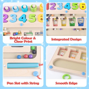 Joc educativ logaritmic 3 in 1, labirint, asociere culori si numere 