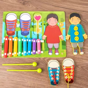 Joc educativ multifunctional 3 in 1, Xilofon snuruit si asocieri