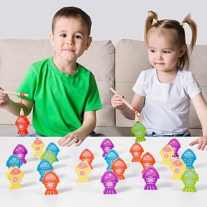 Joc motricitate din lemn de pescuit magnetic, 28 piese