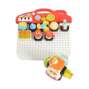 Jucarie de constructie busy board cu 15 piese