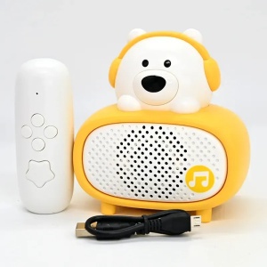 Jucarie karaoke 2 in 1, microfon si boxa, cu bluetooth si telecomanda - Ursulet
