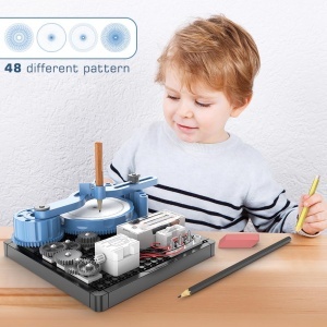 Kit STEM Spirograf electric cu angrenaje si desen automat – 48 modele - Img 15