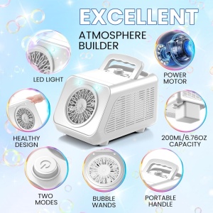 Masina automata de facut baloane de sapun, lumini led, 1 ventilator, 15000+/min