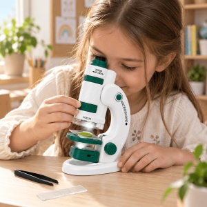 Microscop 2 in 1 pentru copii, portabil, marire 60–180x - Img 3