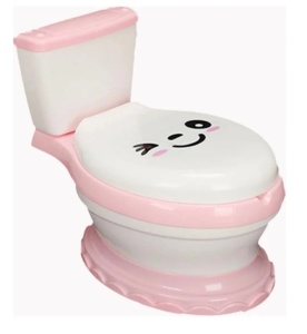 Olita muzicala 3 in 1 pentru copii, design realist tip toaleta, 1-6 ani, roz