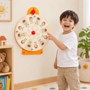 Panou de perete cu activitati Montessori Viga – Recunoaste emotia, 56.5 cm - Img 2