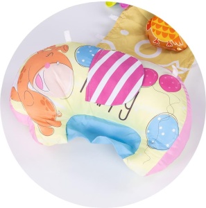 Perna multifunctionala 5 in 1 pentru bebelusi, cu jucarii senzoriale, pentru tummy time, alaptare si sprijin in sezut, roz - Img 5
