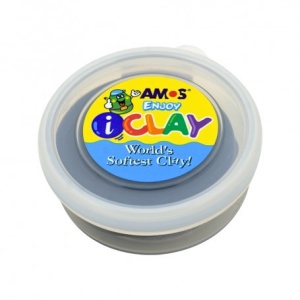 Plastilina iClay 18g, recipient inclus, Amos, Negru