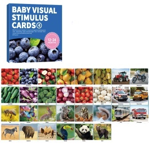 Set 30 imagini stimulare cognitiva copii si bebelusi - carduri ilustrate - 12-24 luni