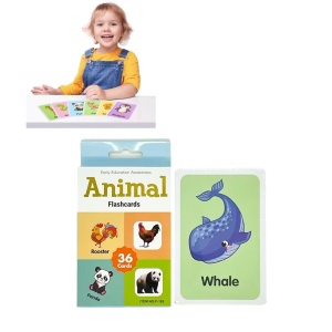 Set 36 carduri cognitive invatare animale in limba engleza