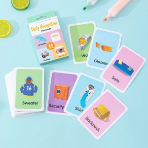 Set 36 carduri cognitive invatare elemente comune in limba engleza