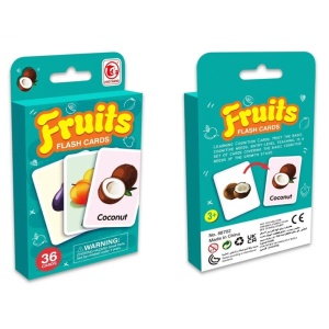 Set 36 carduri cognitive pentru copii, joc memorie, Invatam fructele