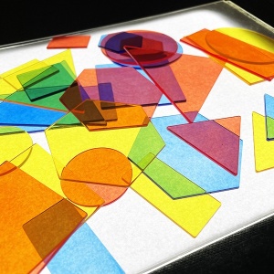 Set 36 forme geometrice transparente, 5 cm