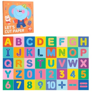 Set 40 carduri pentru decupaj si activitati creative, Alfabet si cifre