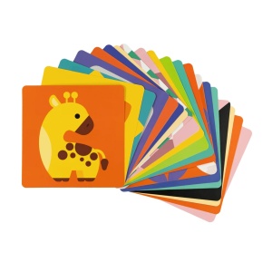 Set 40 imagini stimulare vizuala si senzoriala bebelusi, carduri color, 6-12 luni
