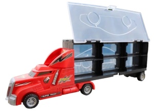 Set camion cu rampa si 6 masinute metalice - Img 4