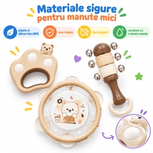 Set de 10 jucarii muzicale si senzoriale pentru copii – Ursuleti - Img 6
