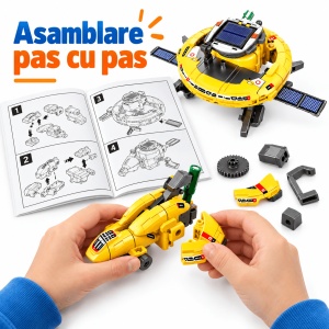 Set de constructie Robot Solar 6 in 1 – Explorarea spatiului, joc educativ STEM - Img 4